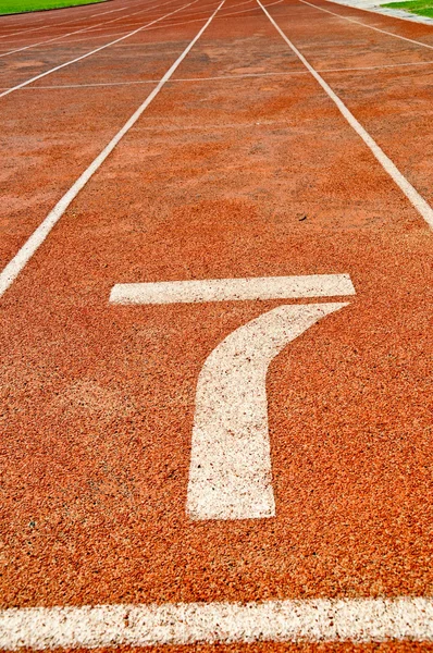 Running track number — Stock Photo, Image