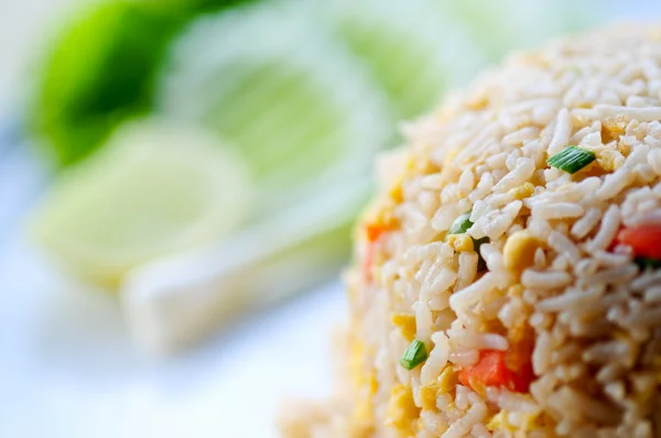 Macro arroz frito estilo tailandés — Foto de Stock