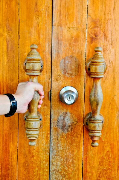 Dveře držadlo thajský styl — Stock fotografie