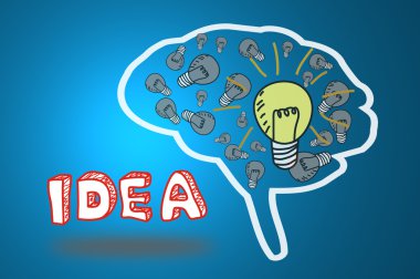 Power of thinking with your hand and your brain clipart