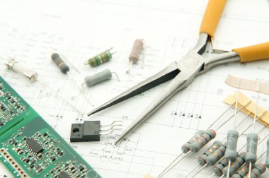 Preparing Electronic Component material clipart