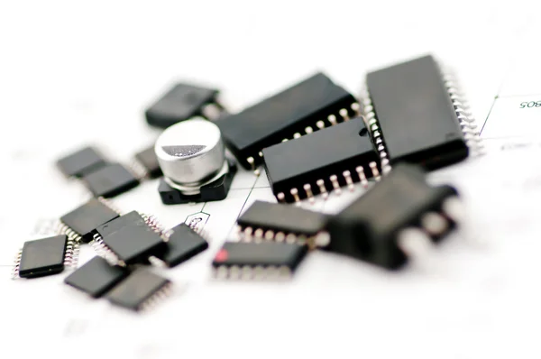 Elektroniska komponenter — Stockfoto