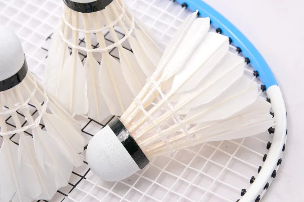 Shuttlecock and Racket badminton — Stock Photo, Image