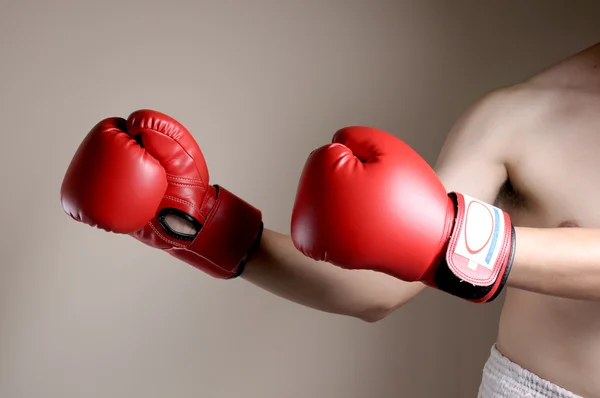 Boxer no boxe — Fotografia de Stock