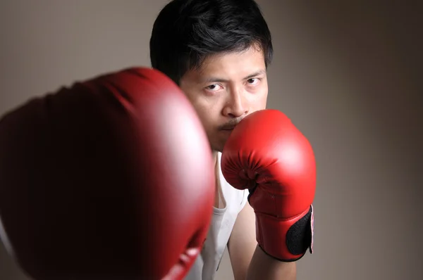 Boxeador en boxeo —  Fotos de Stock