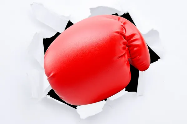 Punching boxing glove — Stock Photo, Image