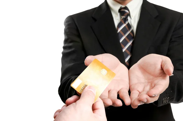 Biznes karty kredytowej gospodarstwa — Zdjęcie stockowe