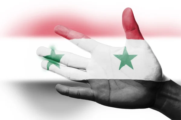 Peinture drapeau national syrien — Photo