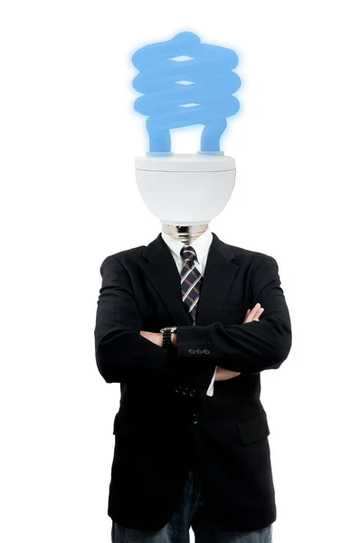 Lámpara hombre de negocios —  Fotos de Stock
