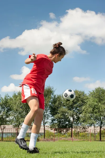 女性のサッカー — ストック写真