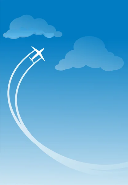 Airliner in sky — Stock Vector