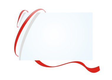 Poster with red ribbon clipart