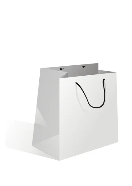 分離されたハンドルを持つ空の紙のショッピング バッグ — ストックベクタ