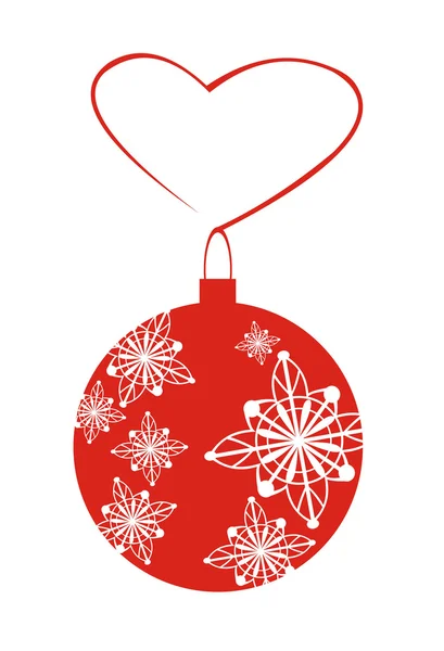 Christmas ball on white background — Stock Vector