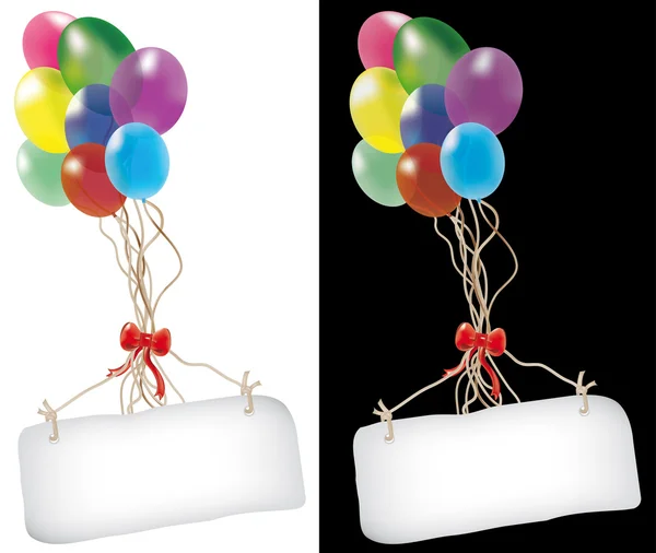 Balonlar ve mesaj — Stok Vektör