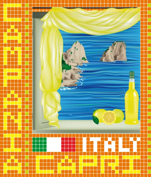 Mosaico Capri — Vector de stock