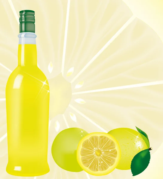 stock vector Limoncello