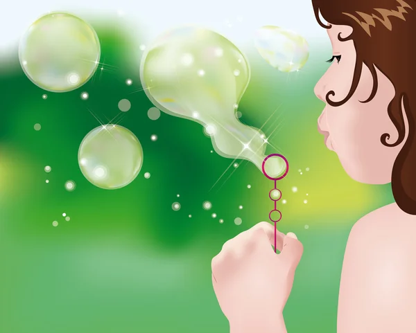 Making bubbles — Stock Vector