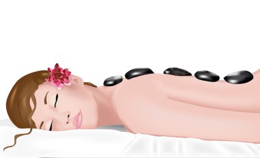 Stone massage 1 clipart