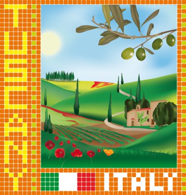 Tuscan mosaic 1 clipart