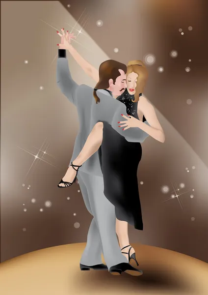 Tango dansare 2 — Stock vektor