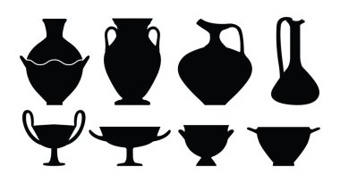 Ancient vase forms clipart