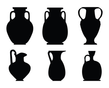 Ancient vase forms clipart