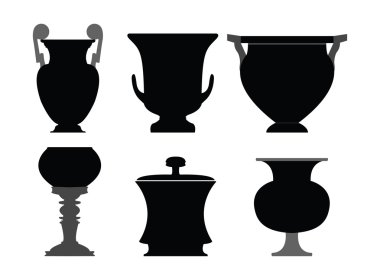 Ancient vase forms clipart