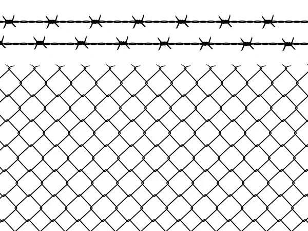 stock vector Wire fence