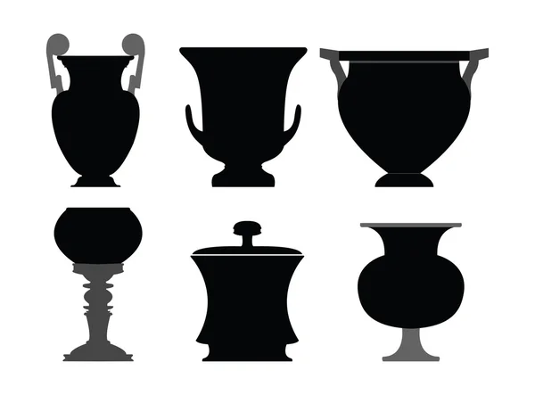 Формы древних ваз — стоковый вектор