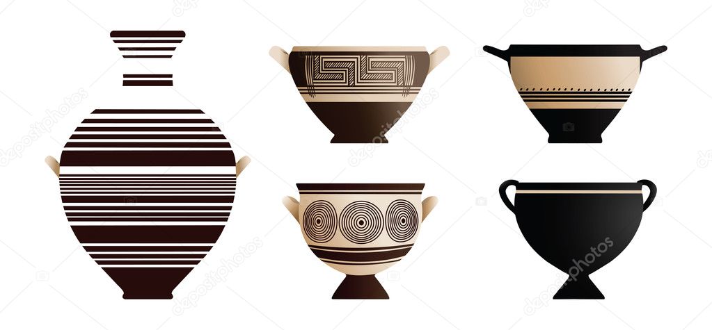 Ancient Vase Forms Stock Vector C Cenkeratila 11906657