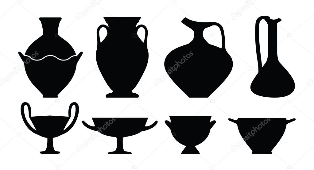 Ancient Vase Forms Stock Vector C Cenkeratila 11906661