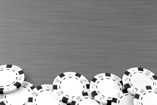 Pokerchips auf Edelstahl-Hintergrund — Stockfoto