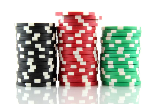Stos żetonów do gry kasyno — Zdjęcie stockowe