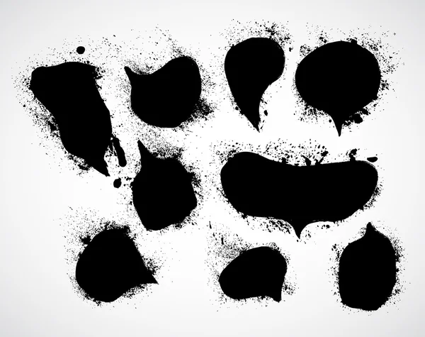 Grunge 墨水绘制矢量气泡 — 图库矢量图片