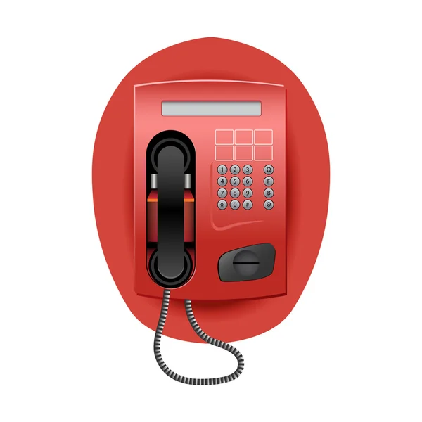 Red Telephone. — Stock Vector