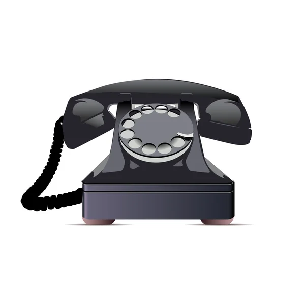 stock vector Black Telephone.