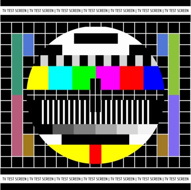 Test TV screen clipart