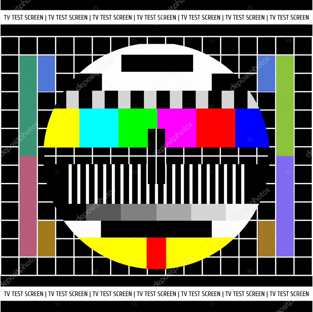 Test TV screen — Stock Vector © Slashman #11281637