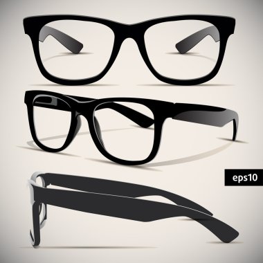Glasses vector set
