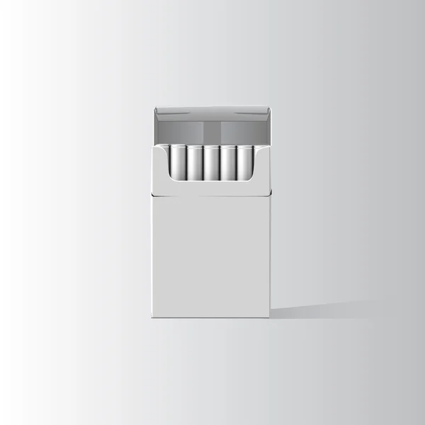 Paket sigara beyaz. — Stok Vektör