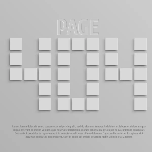 Bild zur Verwendung auf Webseiten als 404 Fehlerseite — Stockvektor