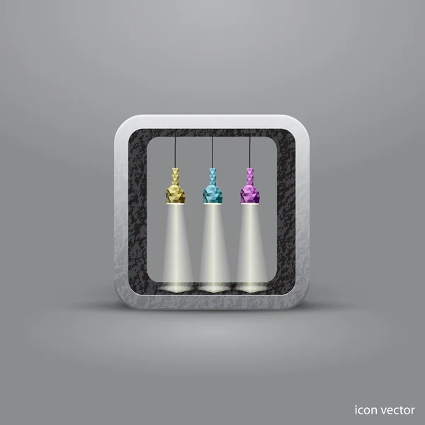 Icona dell'app luce vettoriale con sfondo grigio . — Vettoriale Stock