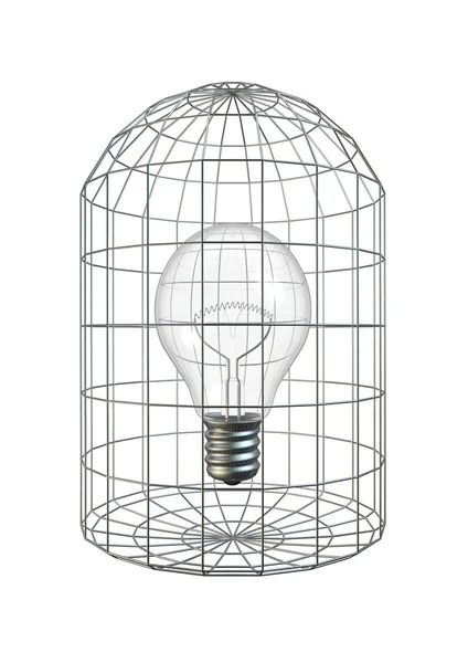 Caged bulb — Stock Photo, Image
