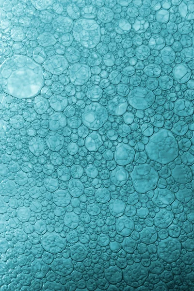Blå platta bubblor makro — Stockfoto