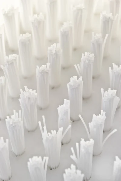 stock image Plastic brush bristles macro