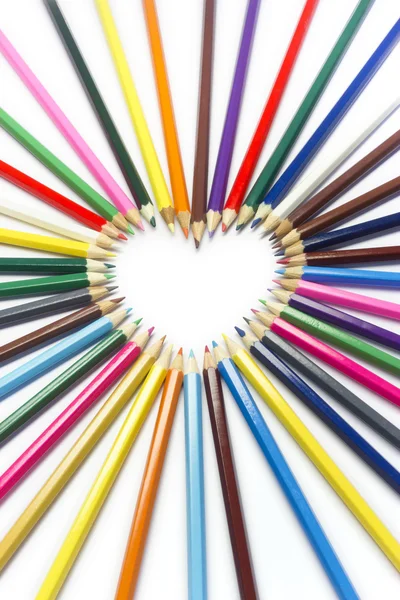 Pencil heart macro — Stock Photo, Image
