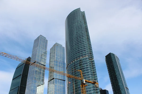 "moscow city İş Merkezi İnşaatı" — Stok fotoğraf