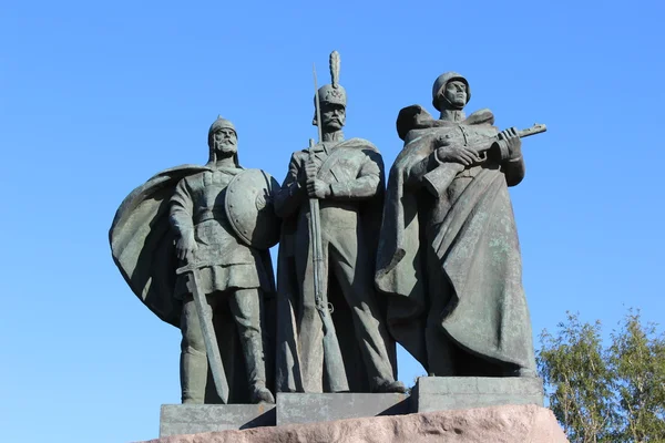 Пам'ятник захисники Російська Земля — стокове фото