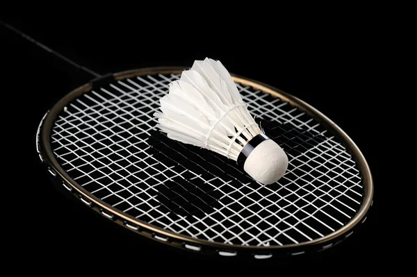 stock image Badminton racket and shuttlecock